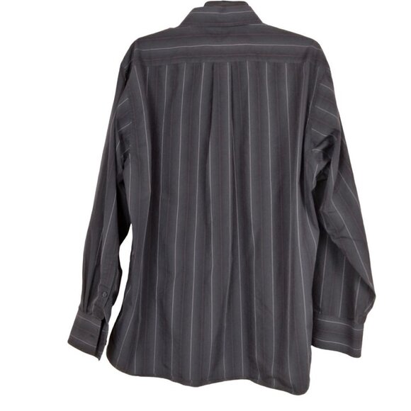 Michael Kors | Charcoal Gray Pin Stripe Button Down Shirt | Size XL - Picture 3 of 6